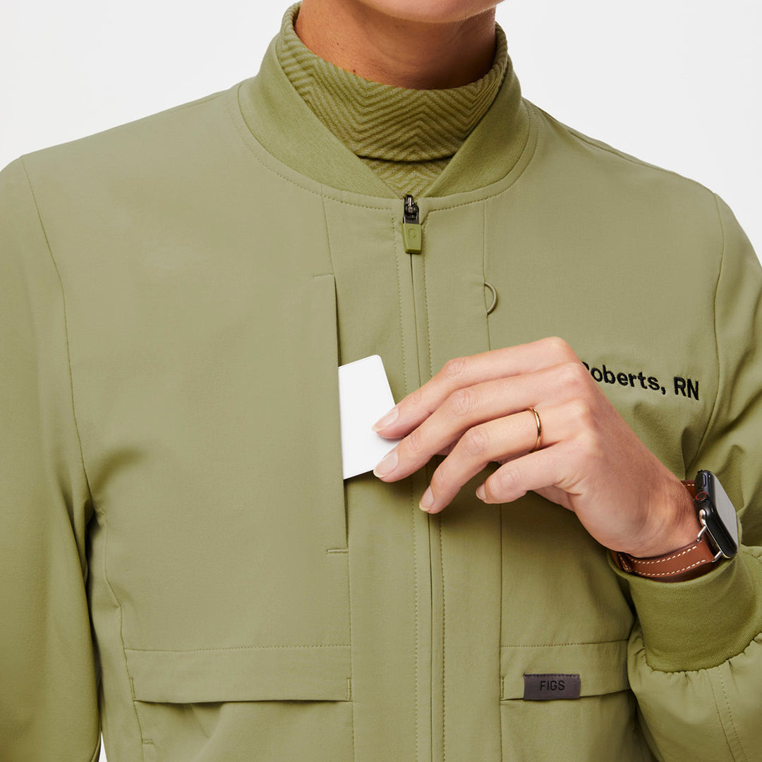Women's FIGSPRO Bomber Jacket™ Sage