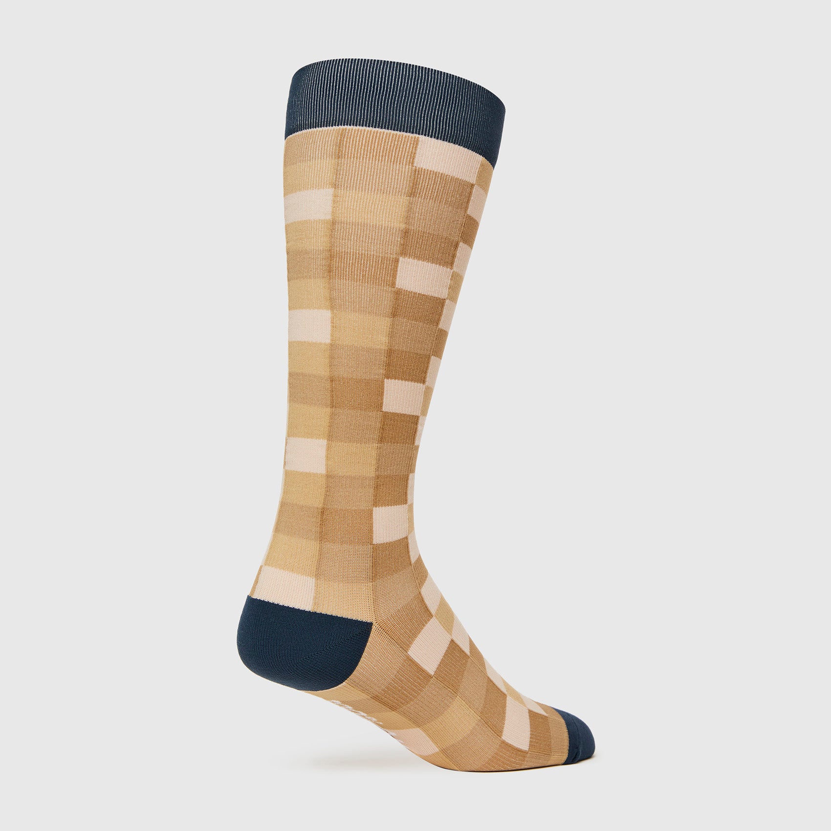 Men's Solid Compressions Socks Checkered/Light Cacao · FIGS