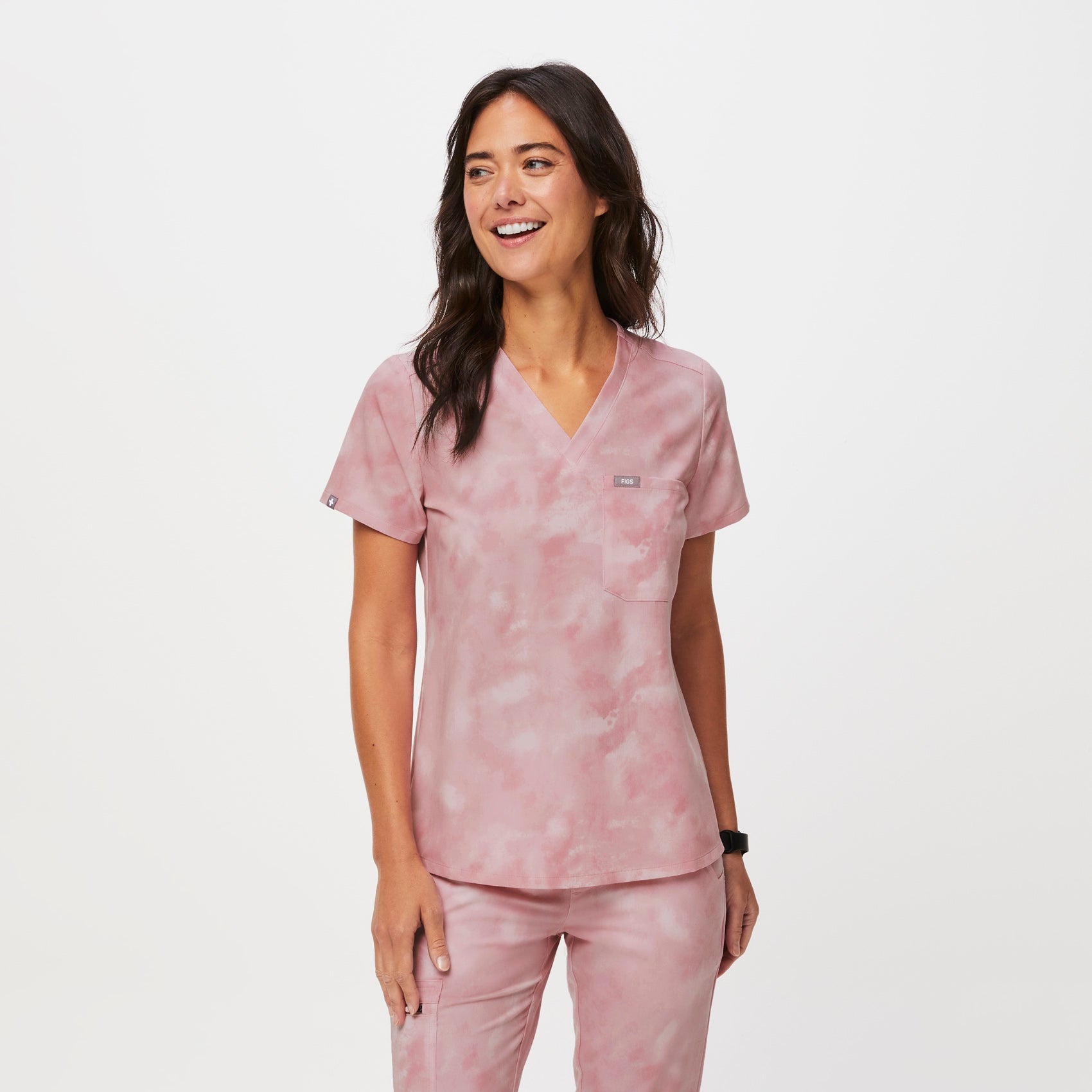 Women's Marbled Rose Scrubs · FIGS