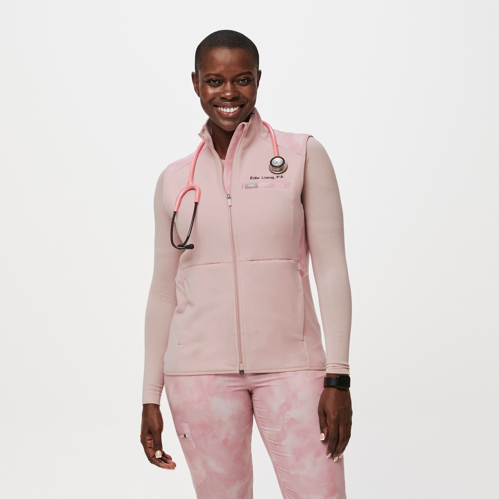 Pink outlet fleece vest