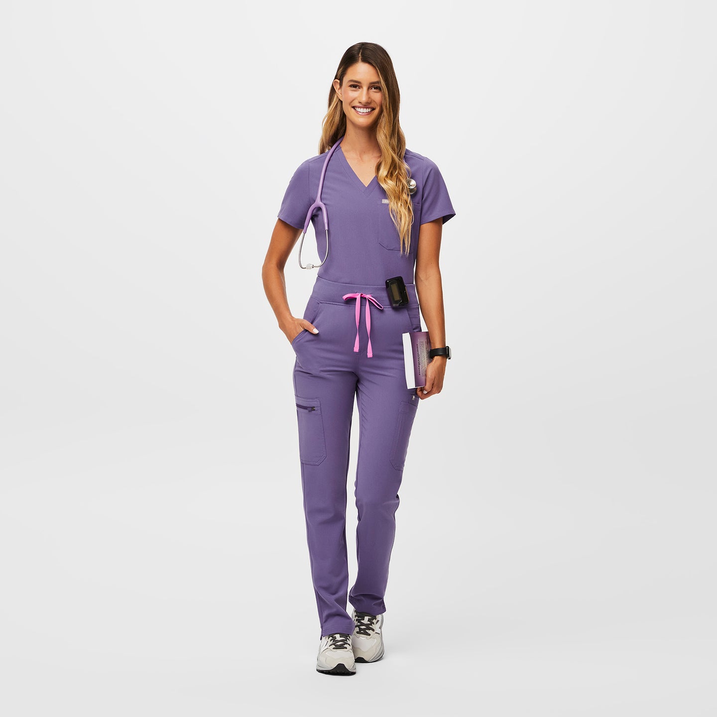 Women’s High Waisted Yola™ Skinny Scrub Pants Amethyst · FIGS