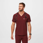 Casaca de uniforme médico con tres bolsillos Chisec para hombre