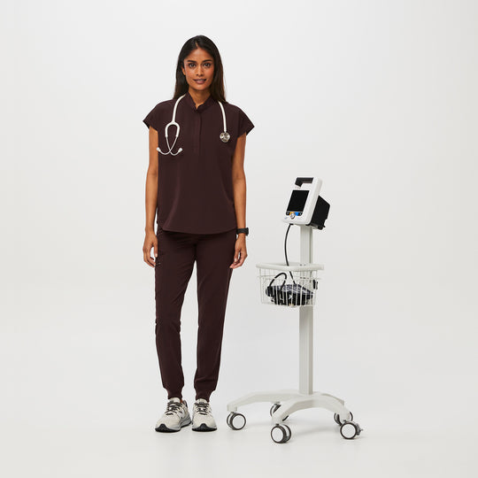 Women's Rafaela™ Oversized Scrub Top Espresso · FIGS