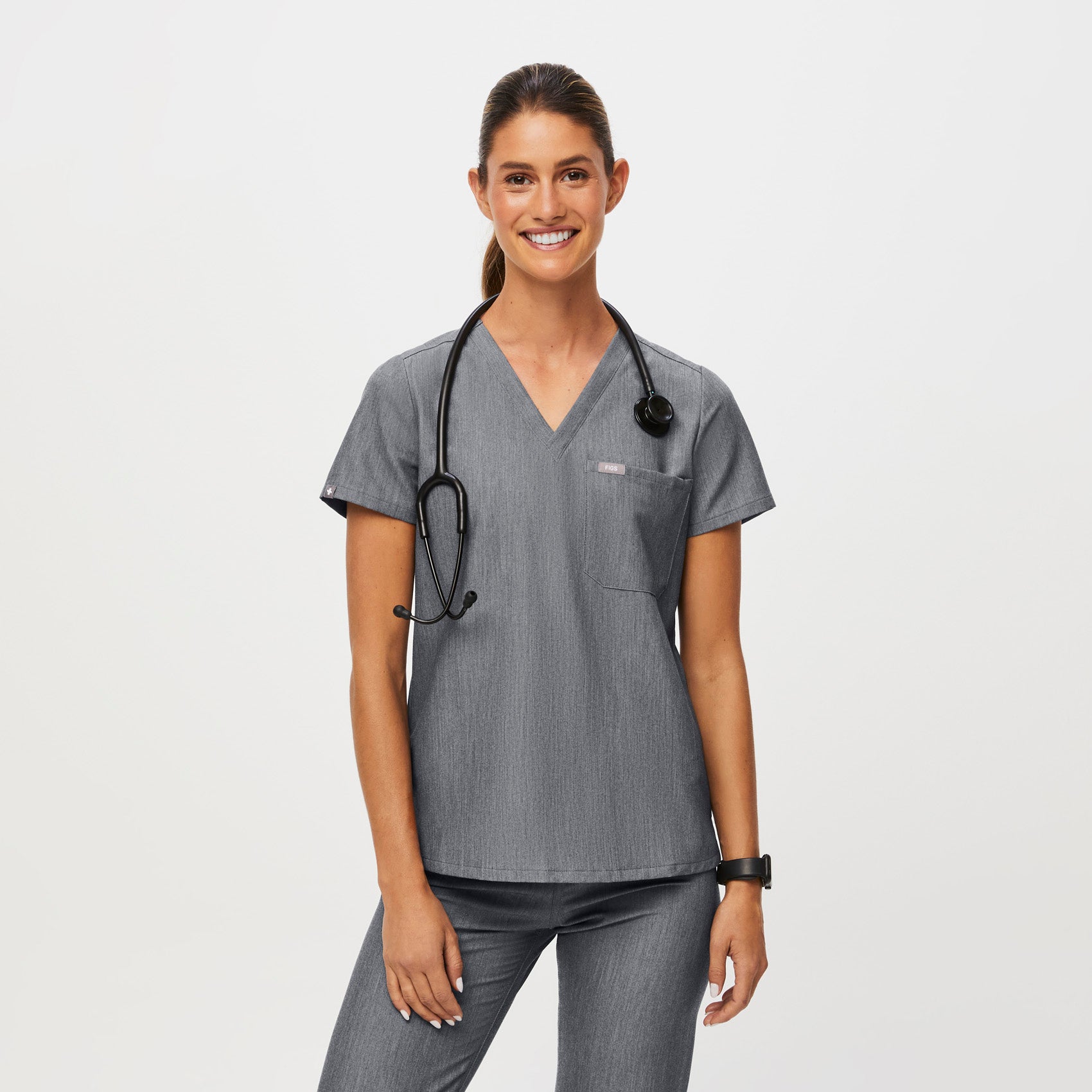 WOMEN WHITE SCRUB FIGS