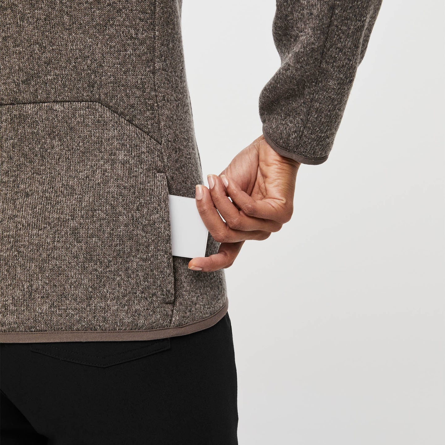 Women’s OnShift Sweater Knit Jacket™ Cacao · FIGS