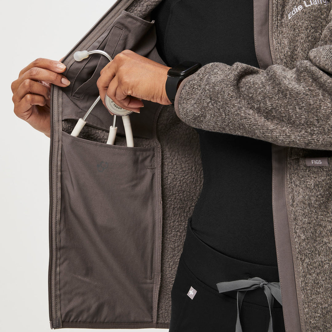 Women’s OnShift™ Sweater Knit Jacket Cacao · FIGS