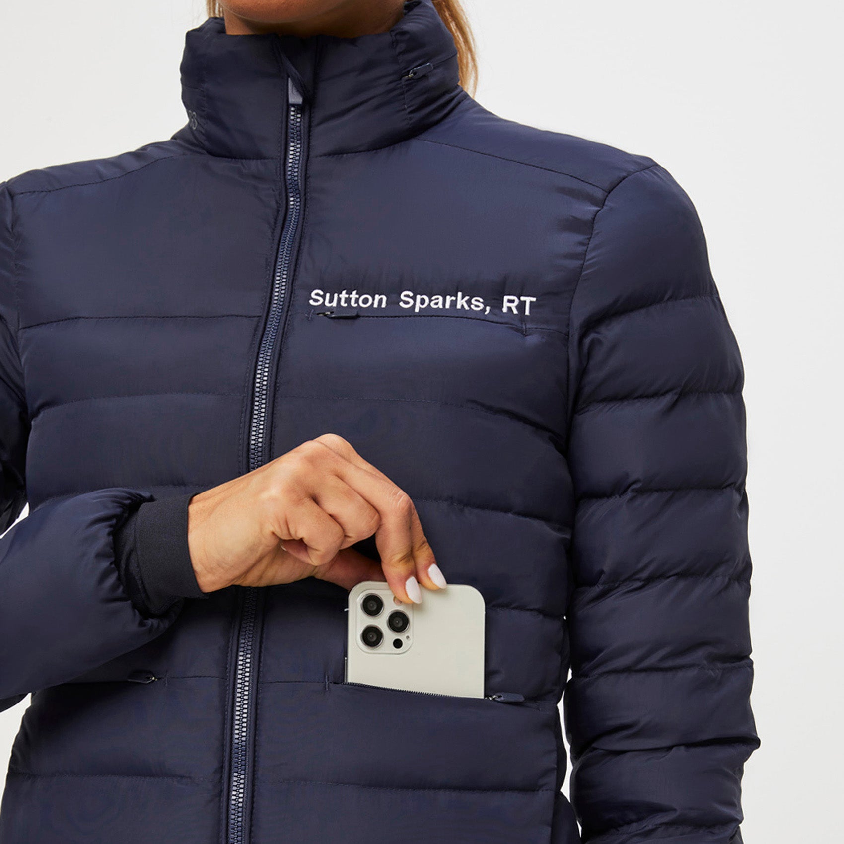 Women’s OnShift Packable Puffer Jacket™ Navy · FIGS