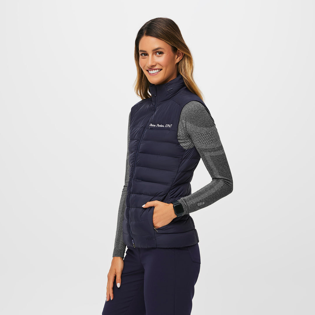 Women’s OnShift Packable Puffer Vest™ Navy · FIGS