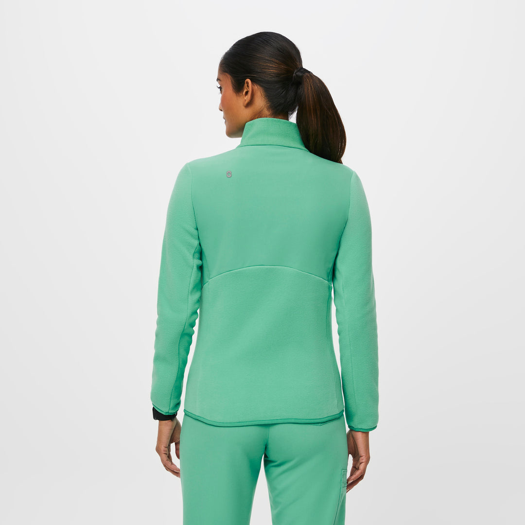 Women's OnShift Fleece Jacket™ Surgical Green · FIGS