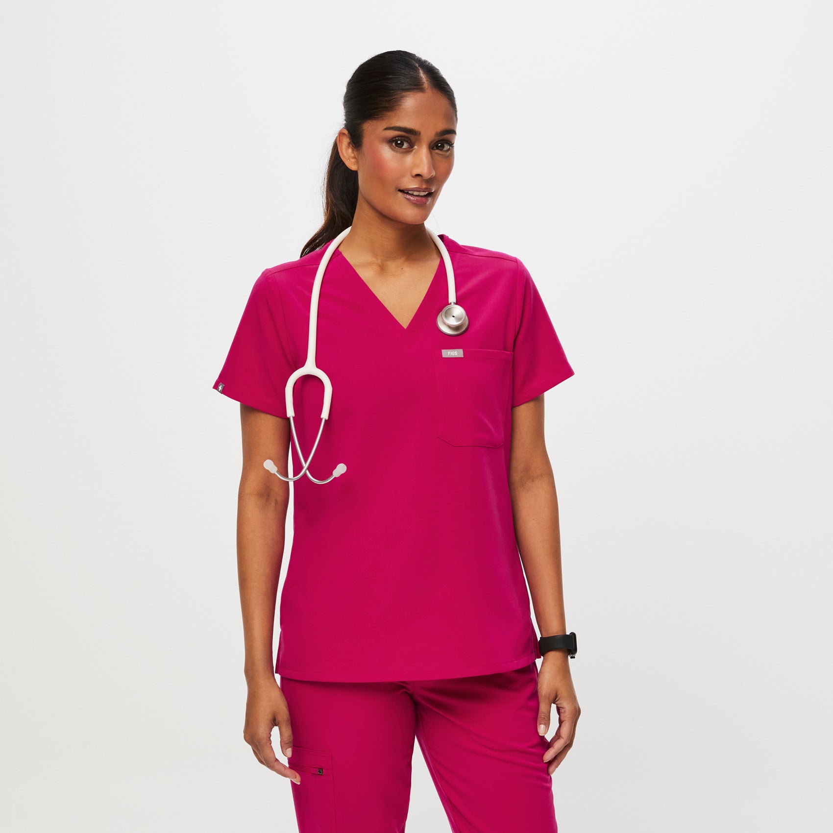 Uniforme m dical une poche Catarina Top pour femmes Rose