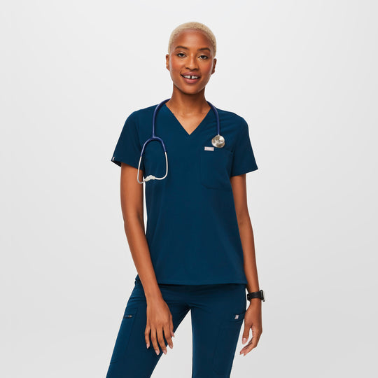 Women's Catarina OnePocket Scrub Top™ Deep Reef · FIGS