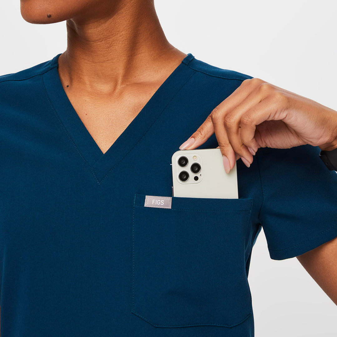 Women's Catarina OnePocket Scrub Top™ Deep Reef · FIGS