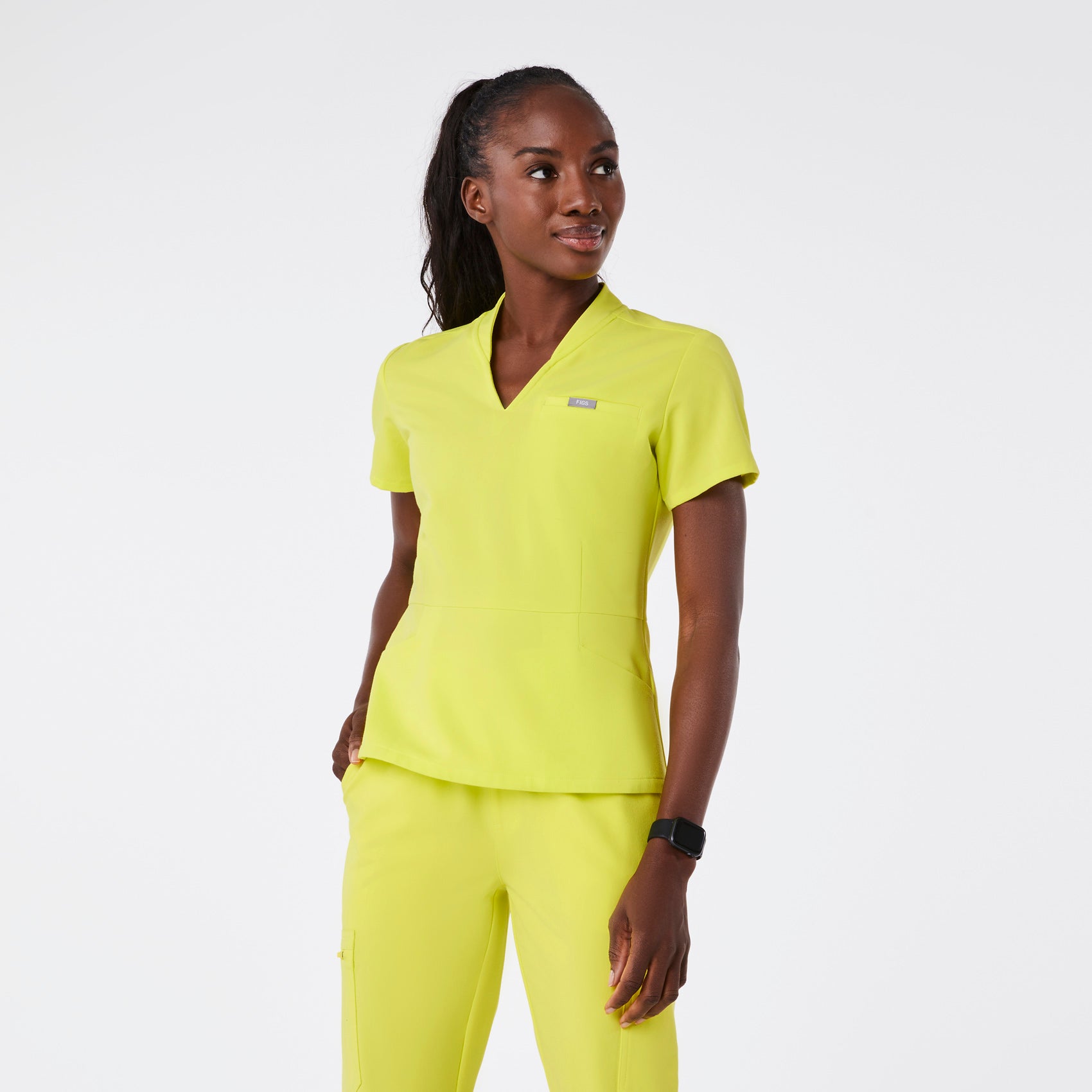 Peplum scrub top deals