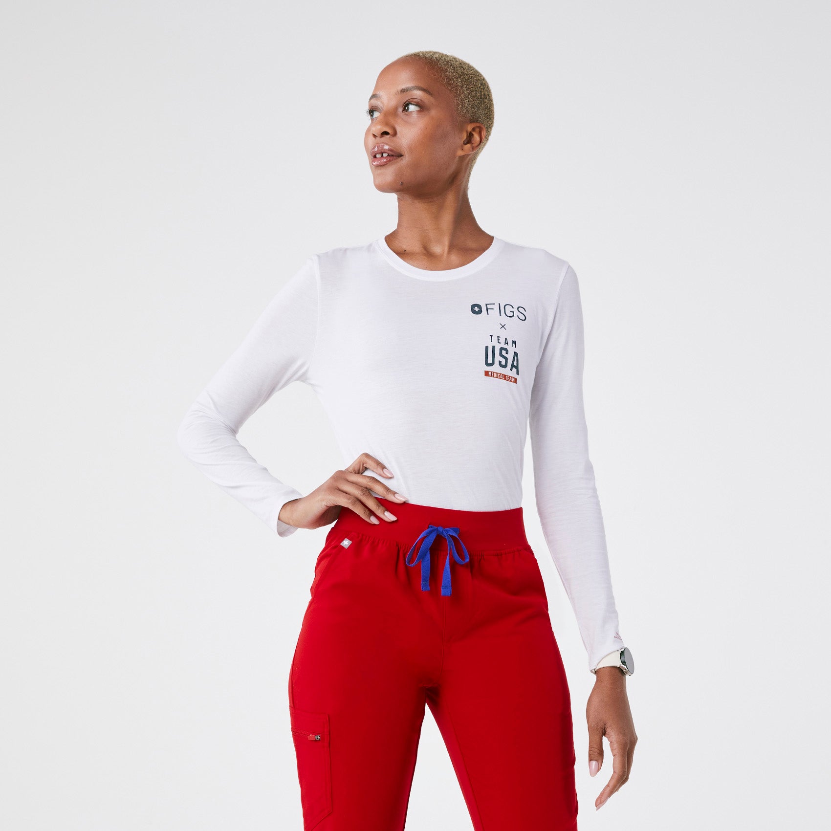 Women's FIGS x Team USA Supersoft Longsleeve Underscrub