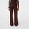 Isabel High-Rise Wide-Leg Scrub Trouser Espresso