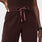 Isabel High-Rise Wide-Leg Scrub Trouser Espresso