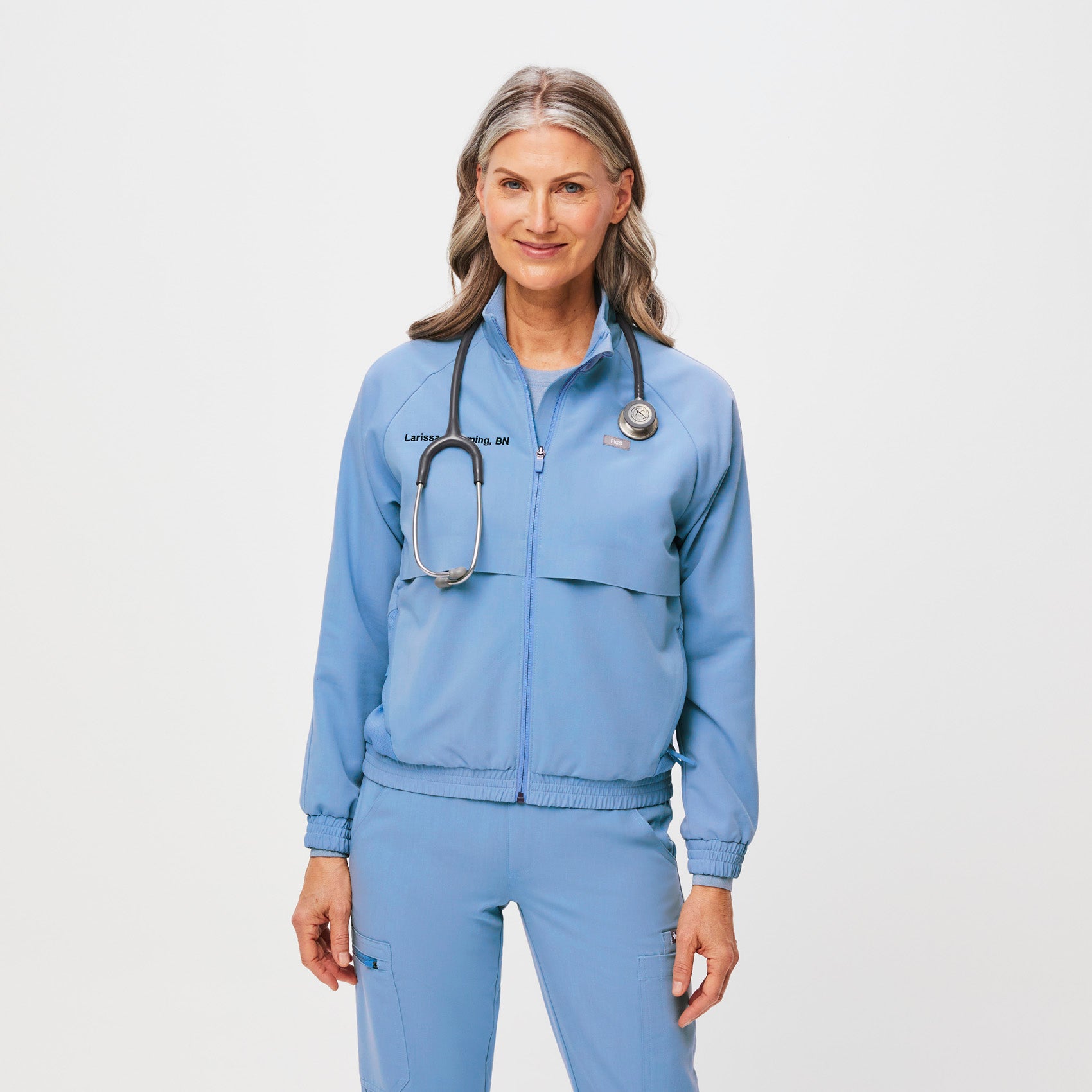 Women s Ceil Blue Jackets Vests FIGS