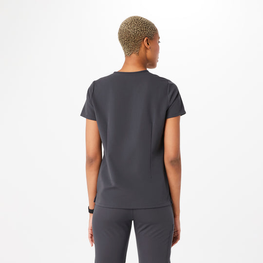 Women's Casma ThreePocket Scrub Top™ Charcoal · FIGS