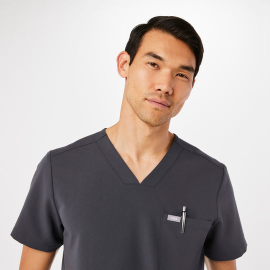 Men's Chisec ThreePocket Scrub Top™ Charcoal · FIGS