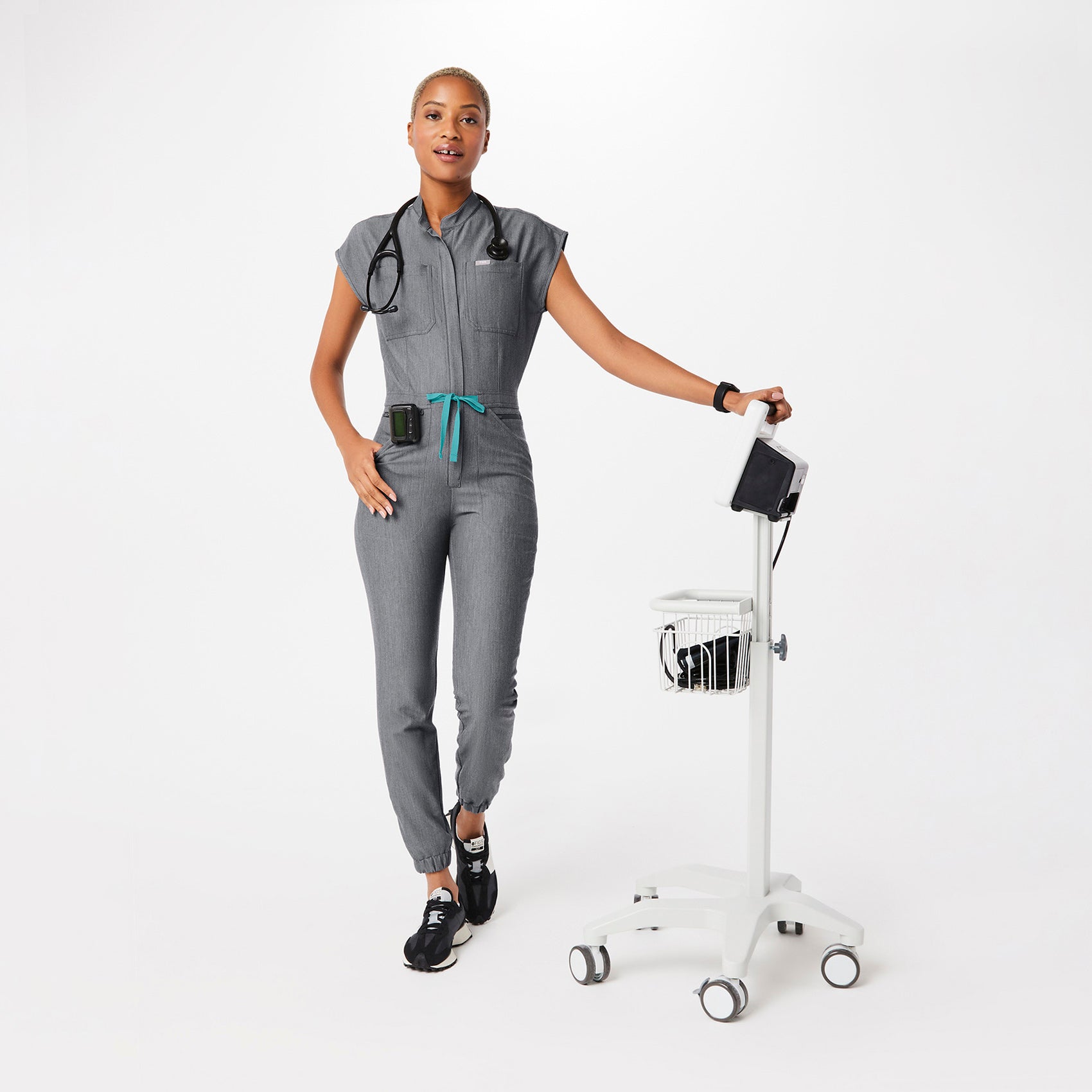 Women’s Rafaela Cargo ScrubJumpsuit™ - Graphite · FIGS