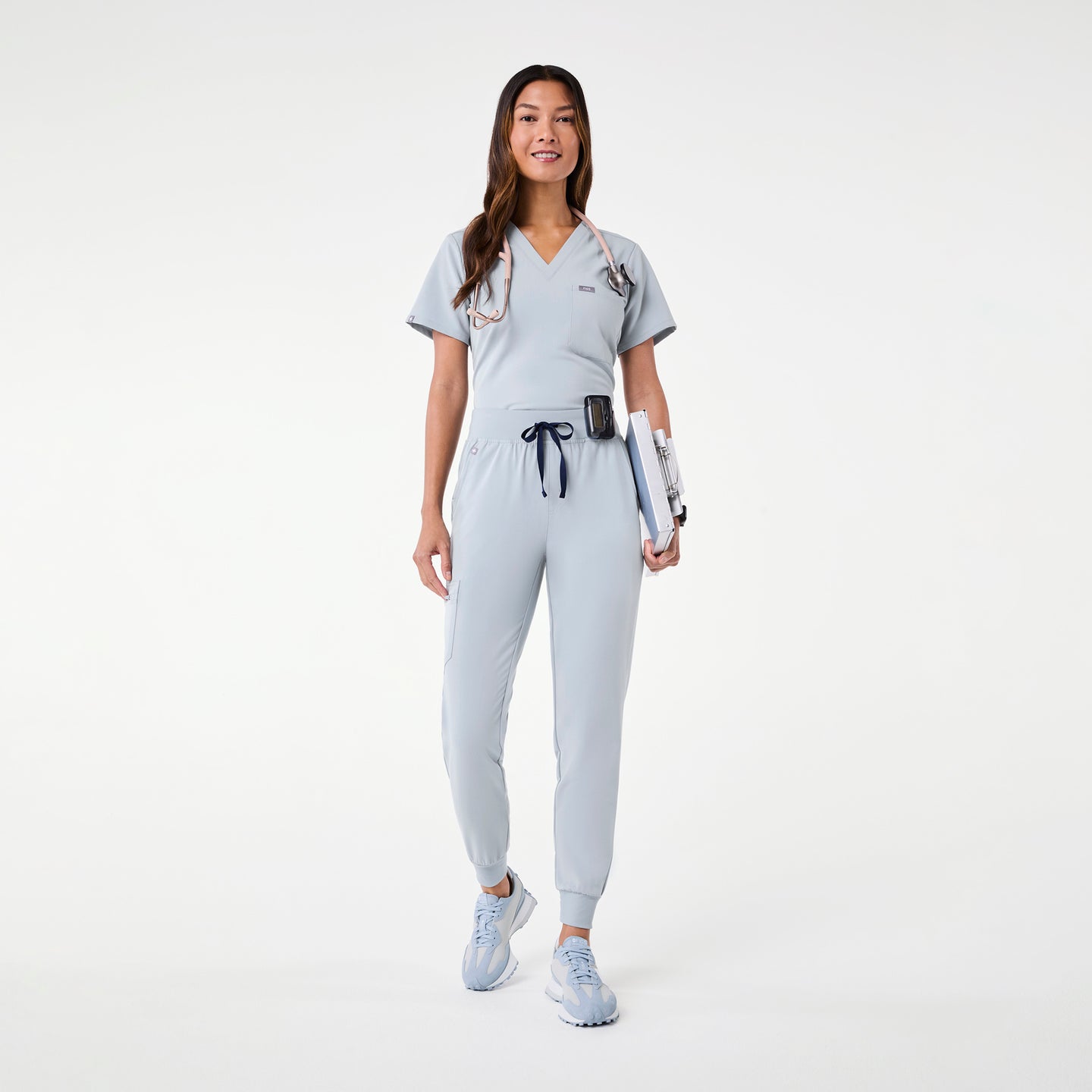 Women's Dusty Blue Scrubs · FIGS