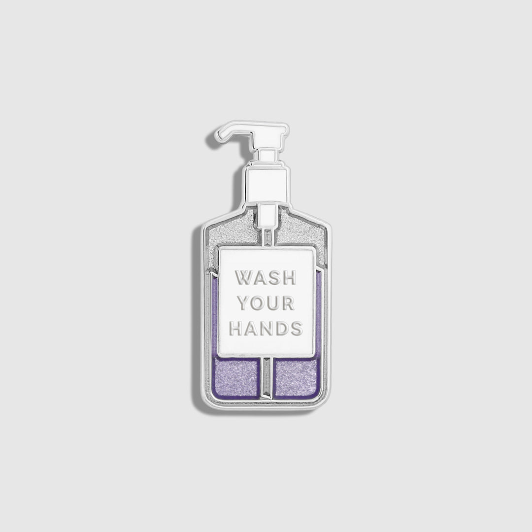 FIGS V Coterie Wash Hands Enamel Pin Blueberry
