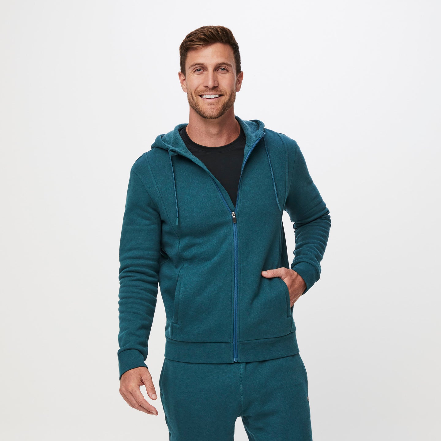 Men's Essential Hoodie Caribbean Blue · FIGS