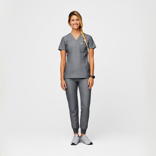 Women’s Slim Catarina OnePocket Scrub Top™ Graphite · FIGS