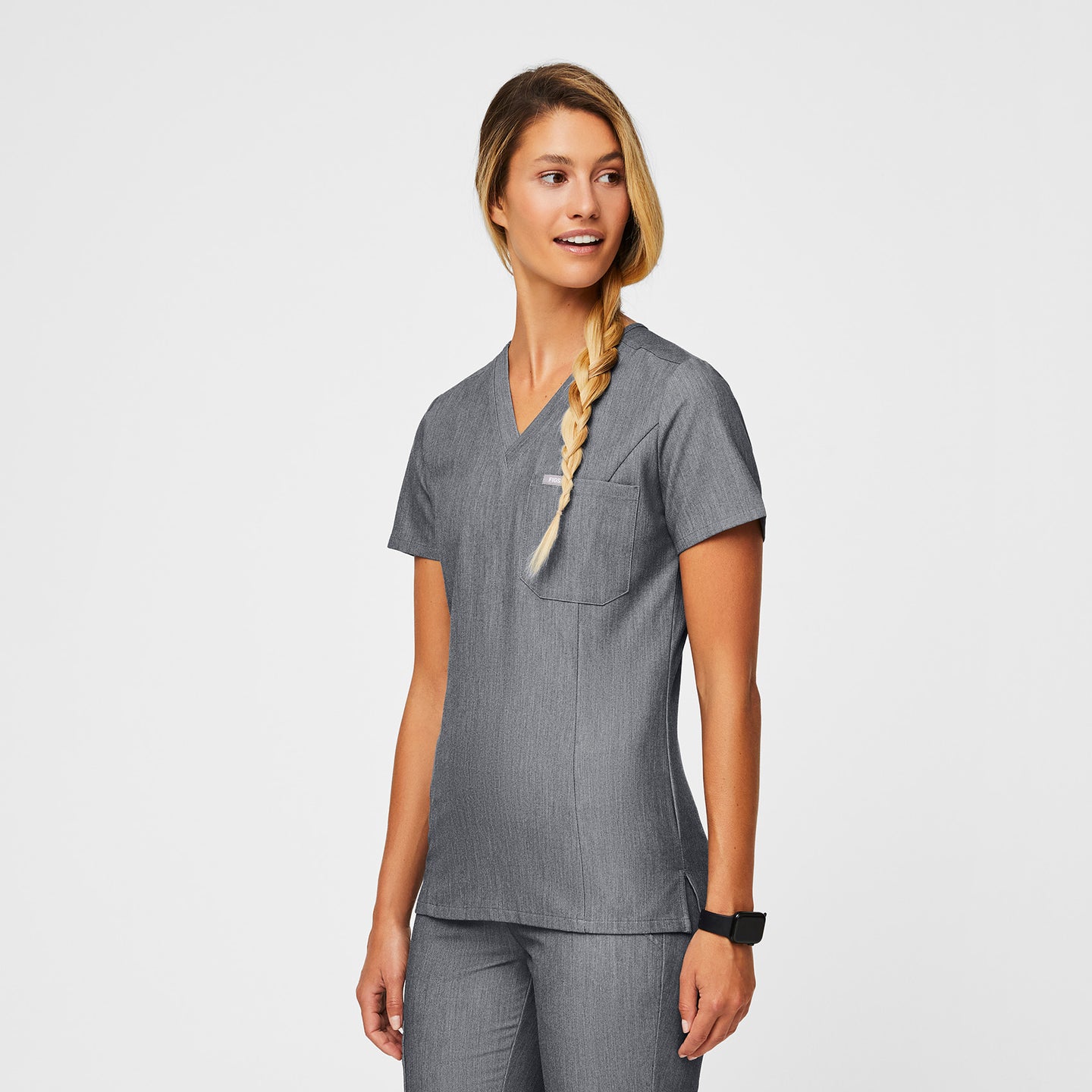 Women’s Slim Catarina OnePocket Scrub Top™ Graphite · FIGS