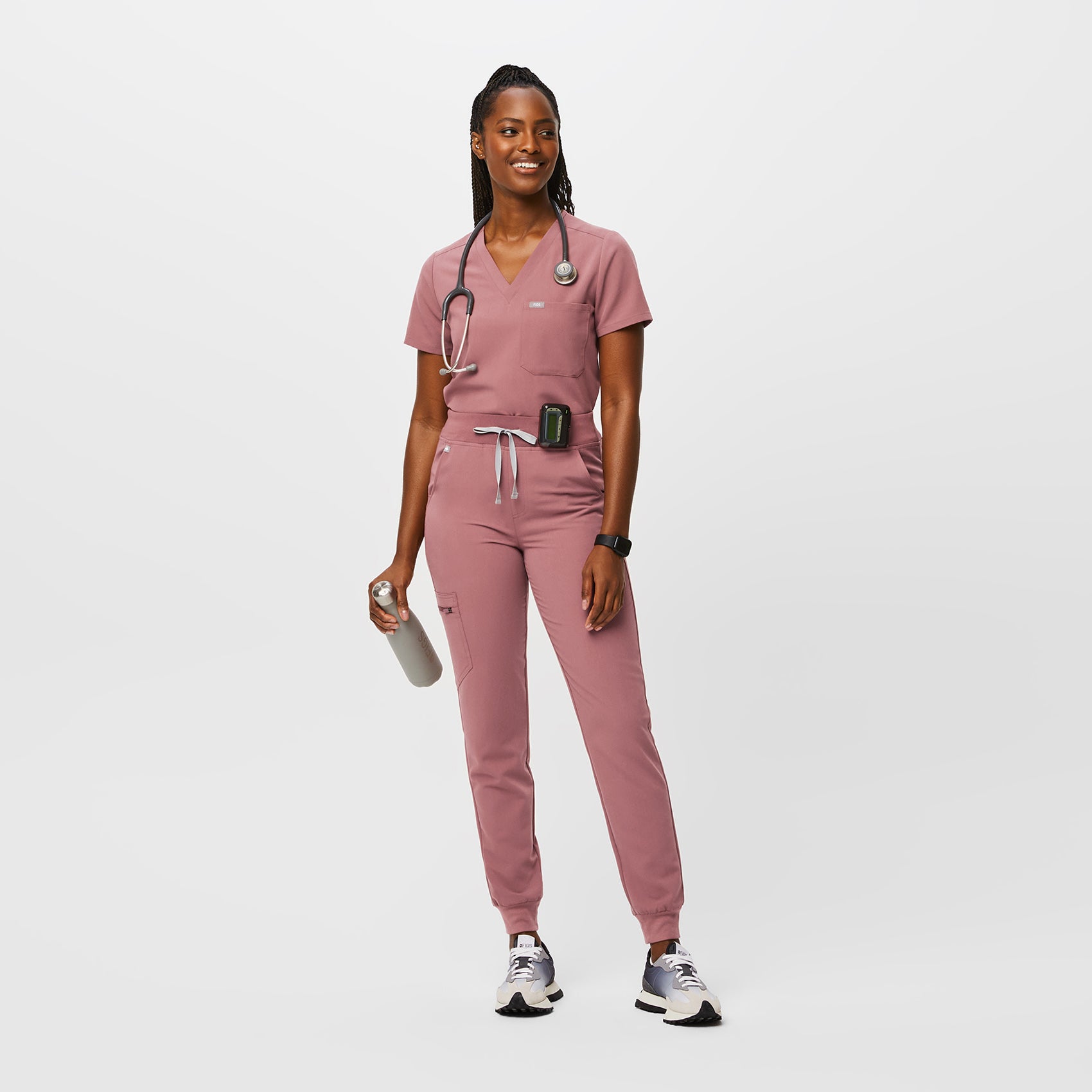 Women’s High Waisted Zamora™ Jogger Scrub Pants - Mauve · FIGS