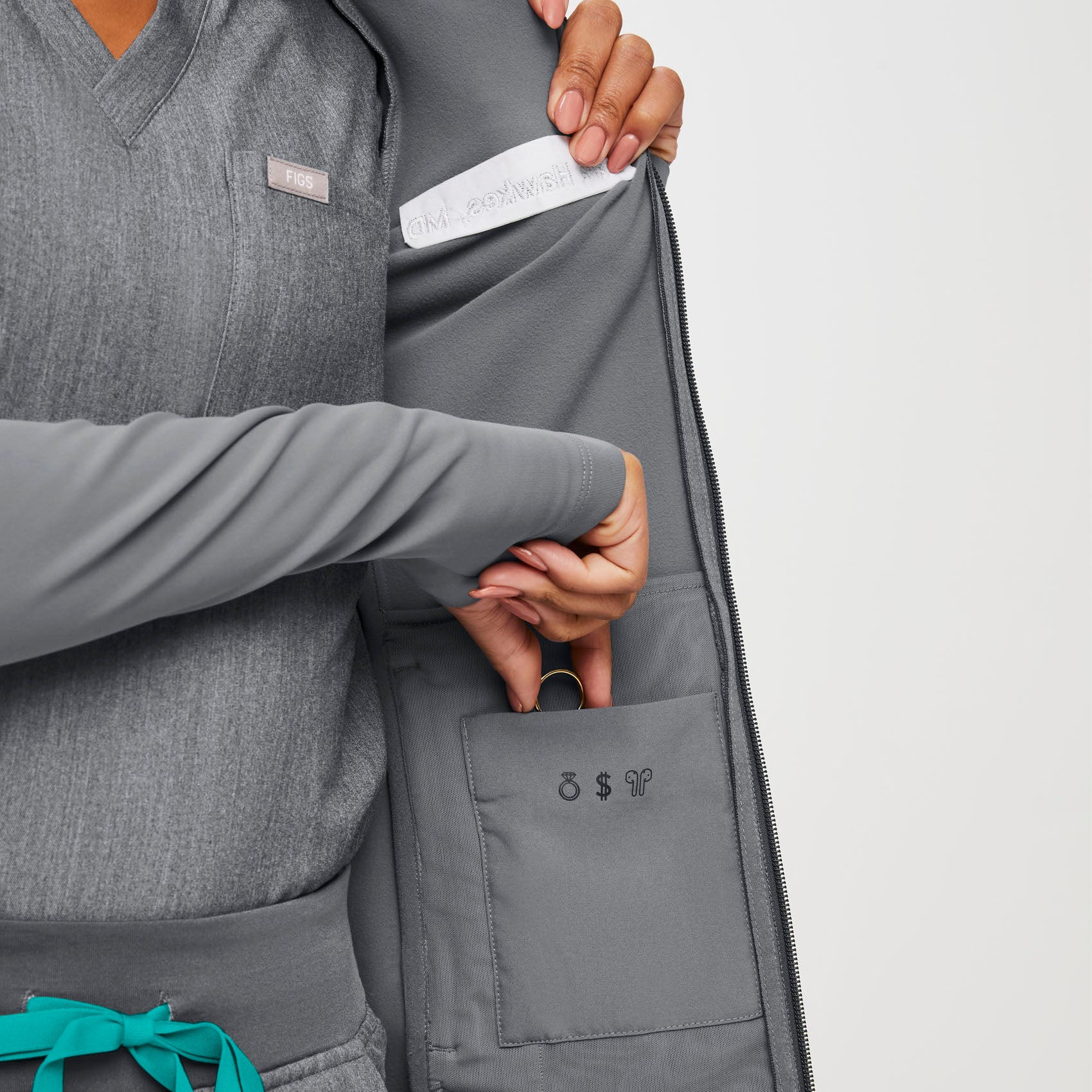 Women's On-Shift ContourKnit Jacket™ - Graphite · FIGS