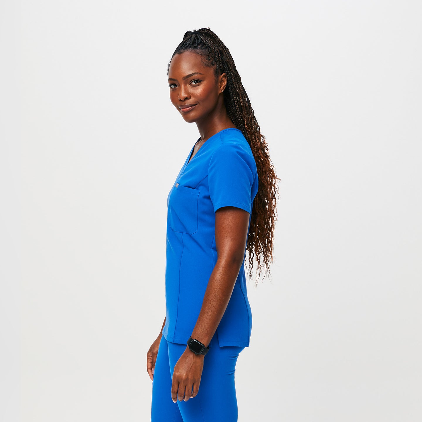 Women’s Slim Catarina OnePocket Scrub Top™ Royal Blue · FIGS