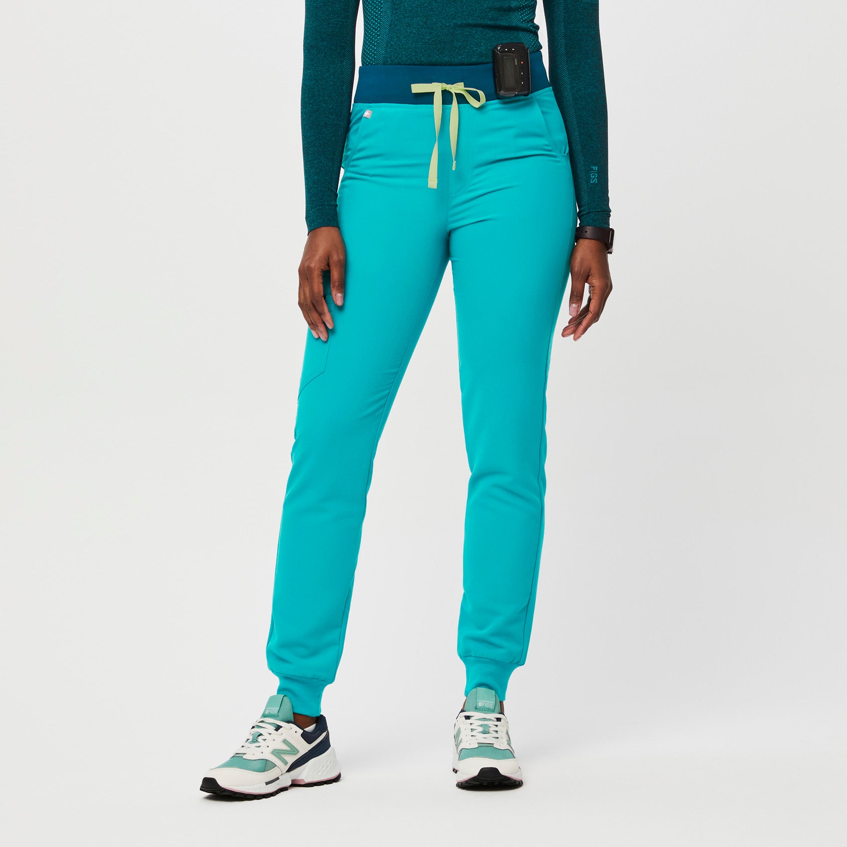 Figs teal joggers discount