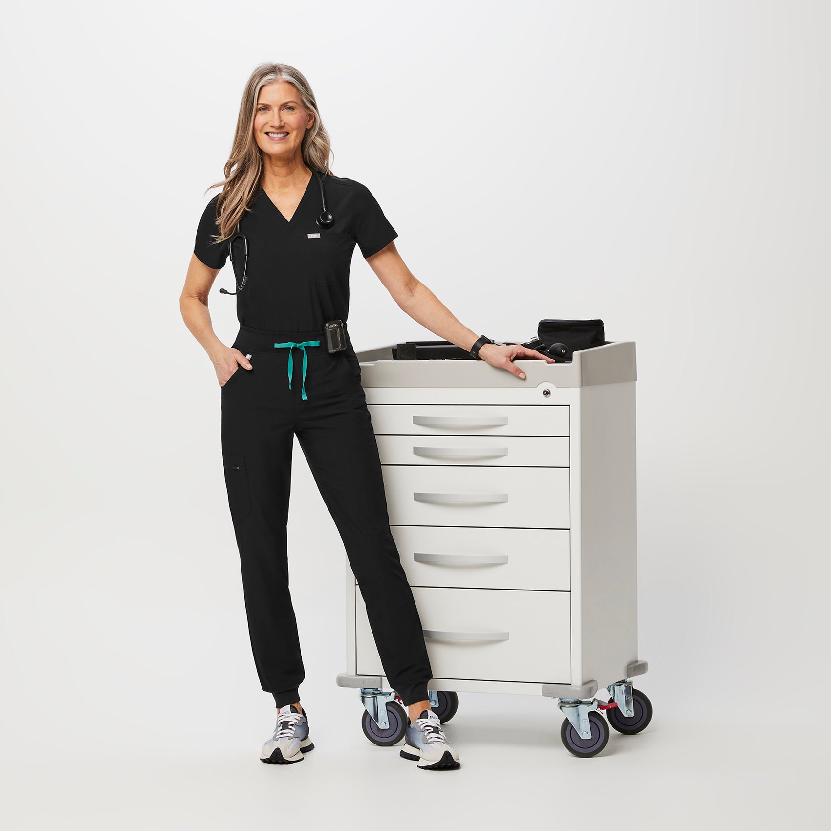 Women's Black FREEx™ Scrubs · FIGS