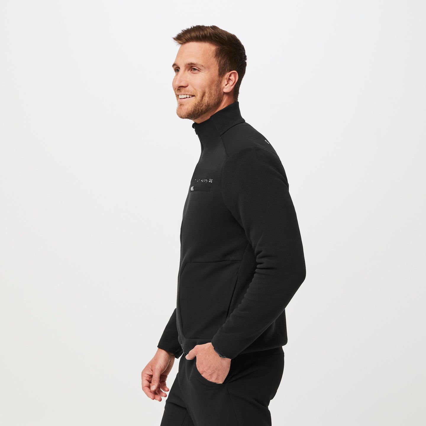 Men's OnShift Fleece Jacket™ Black · FIGS