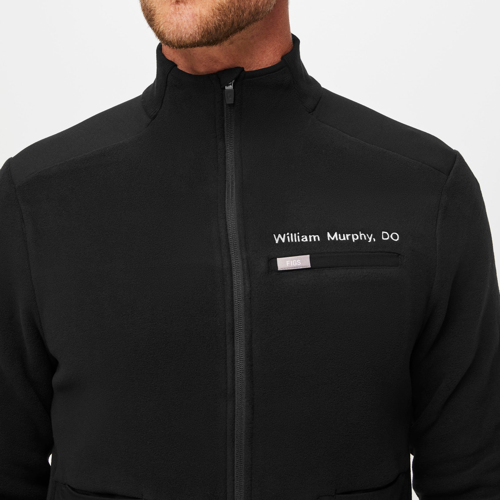 Men's OnShift™ Fleece Jacket Black · FIGS