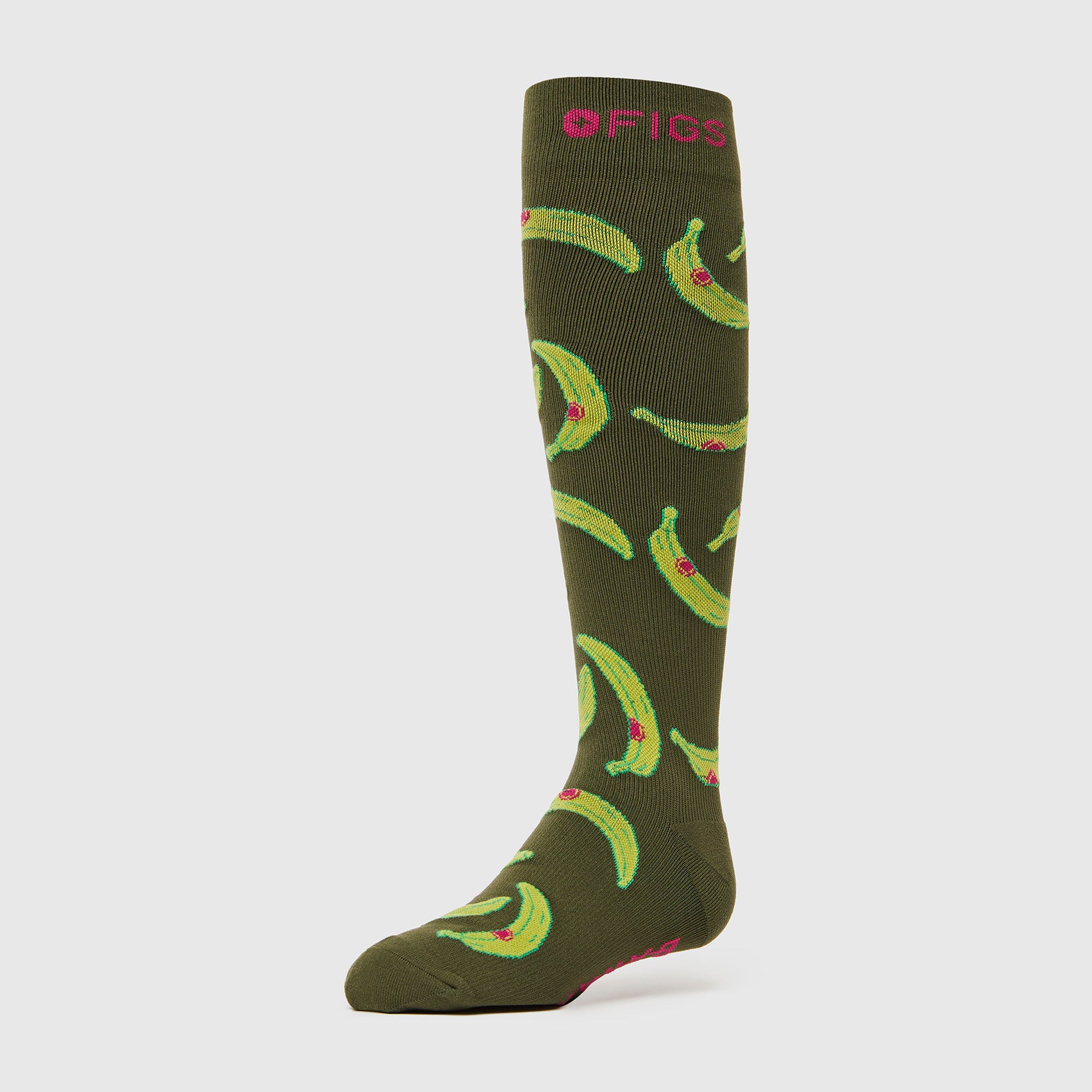 Women’s Bananas Compression Socks Bananas/Moss · FIGS