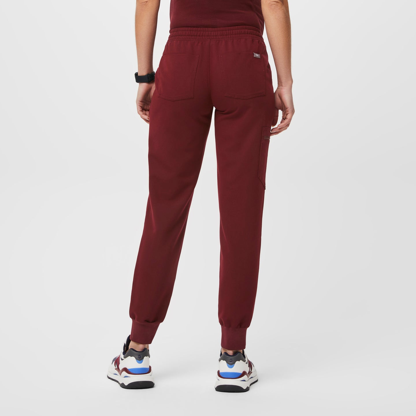Zamora™ Maternity Jogger Scrub Pants Burgundy · FIGS