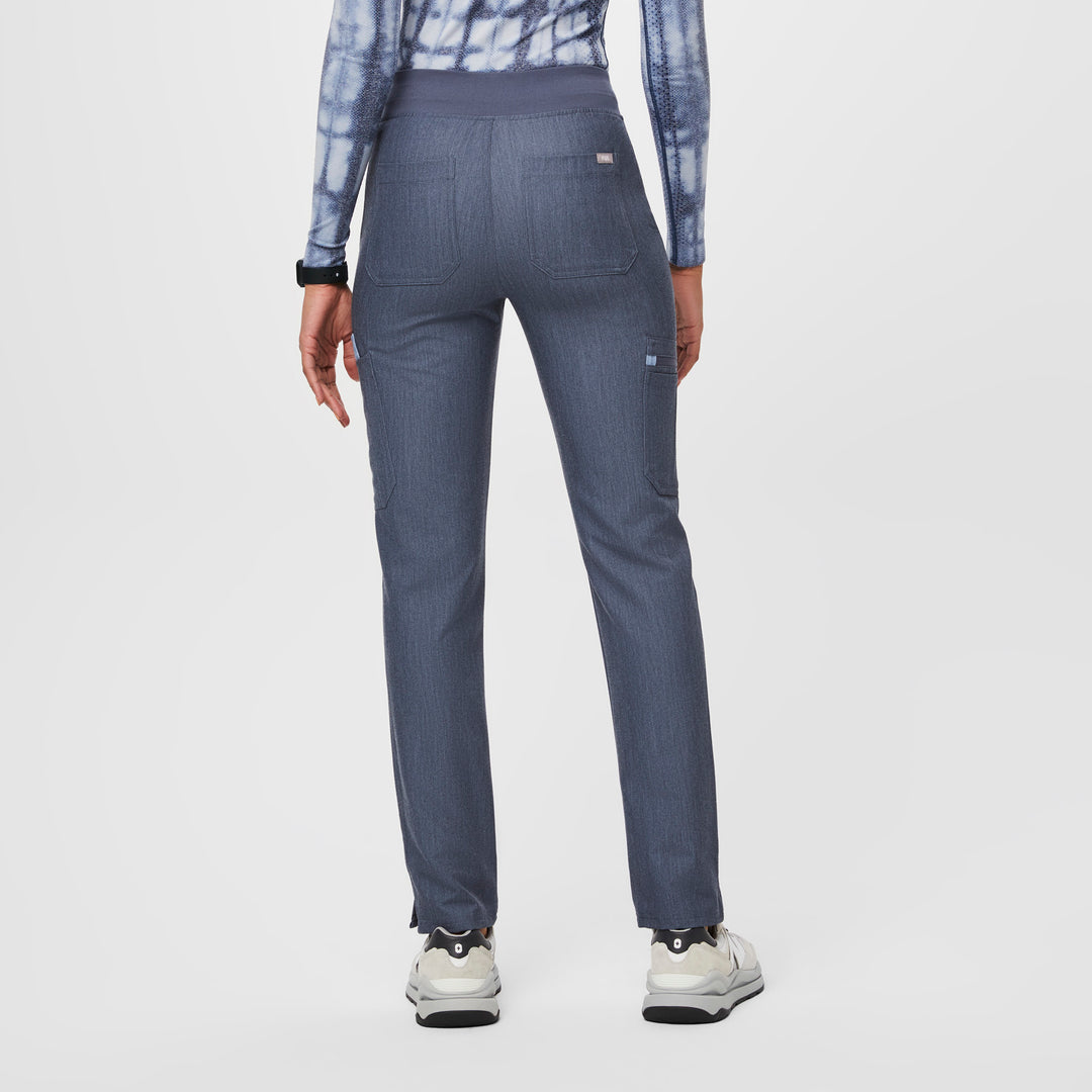Women’s High Waisted Yola Skinny Scrub Pants™ Heather Denim · FIGS