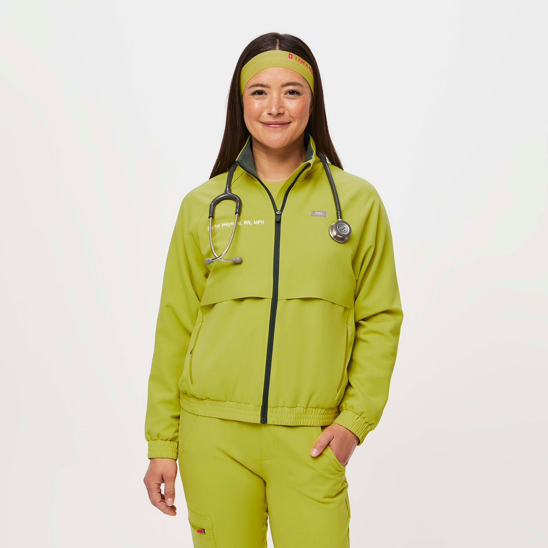 Elastic Headband with Buttonholes Limeade · FIGS