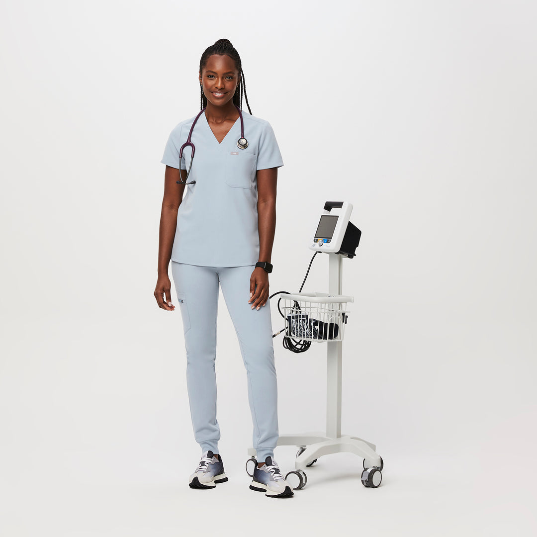 Women's Dusty Blue Scrubs · FIGS