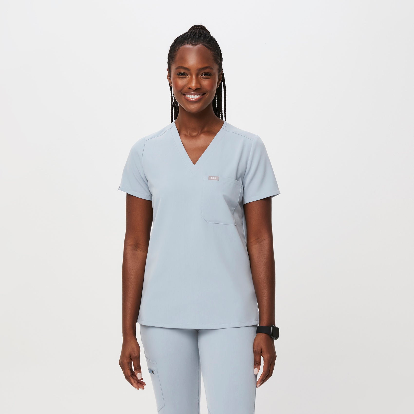 Women's Dusty Blue Scrubs · FIGS