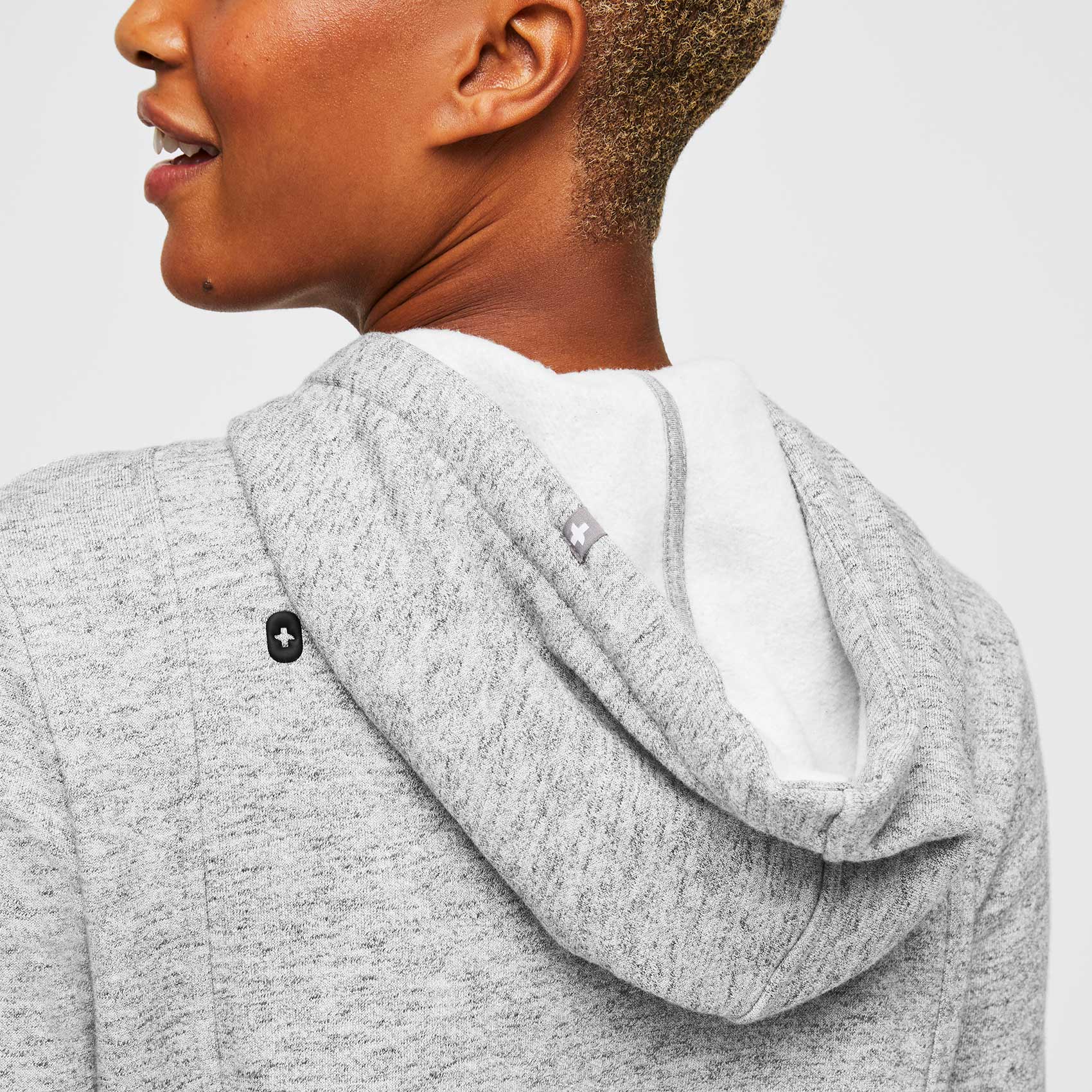 Women's Essential Hoodie Heather Grey · FIGS