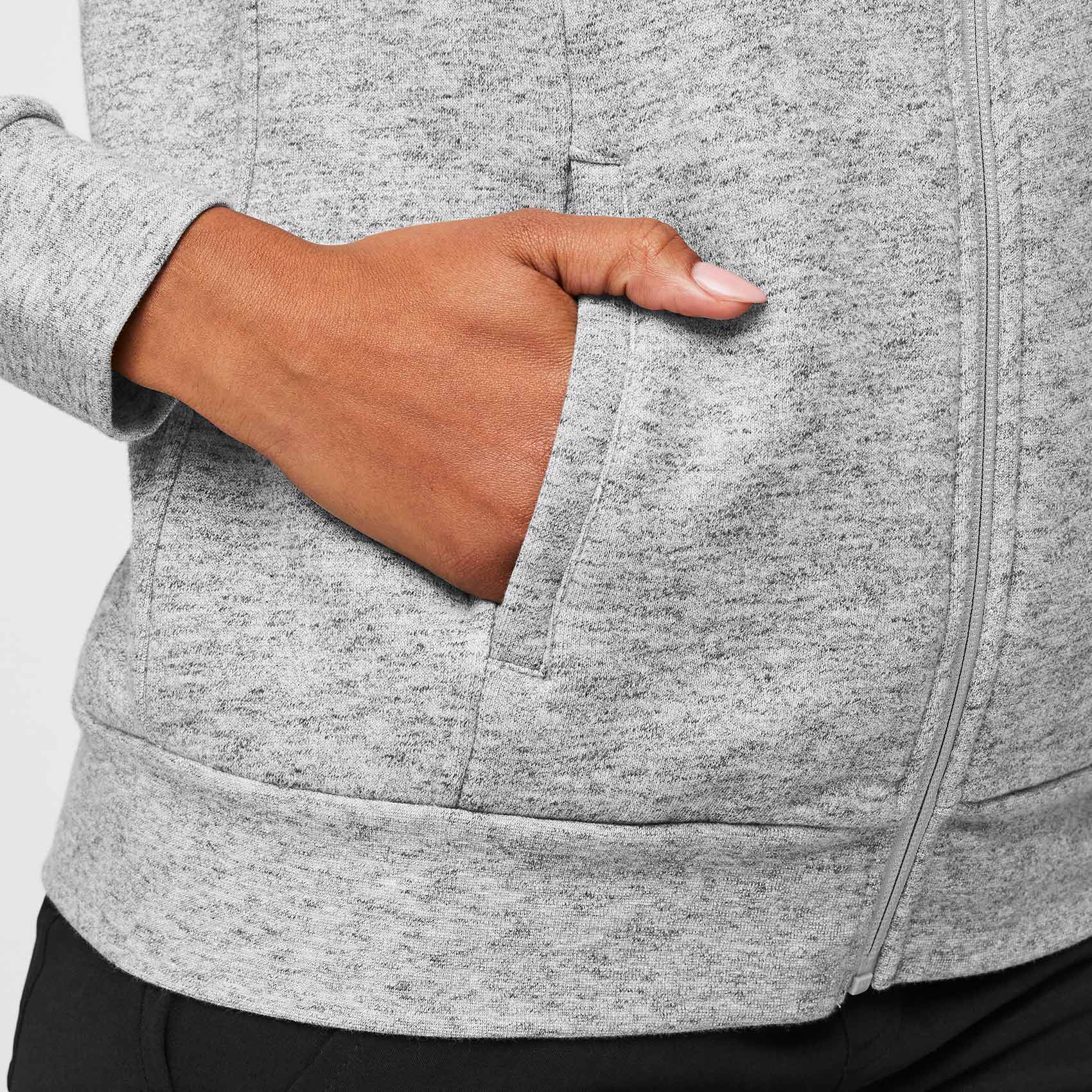 Women's Essential Hoodie Heather Grey · FIGS