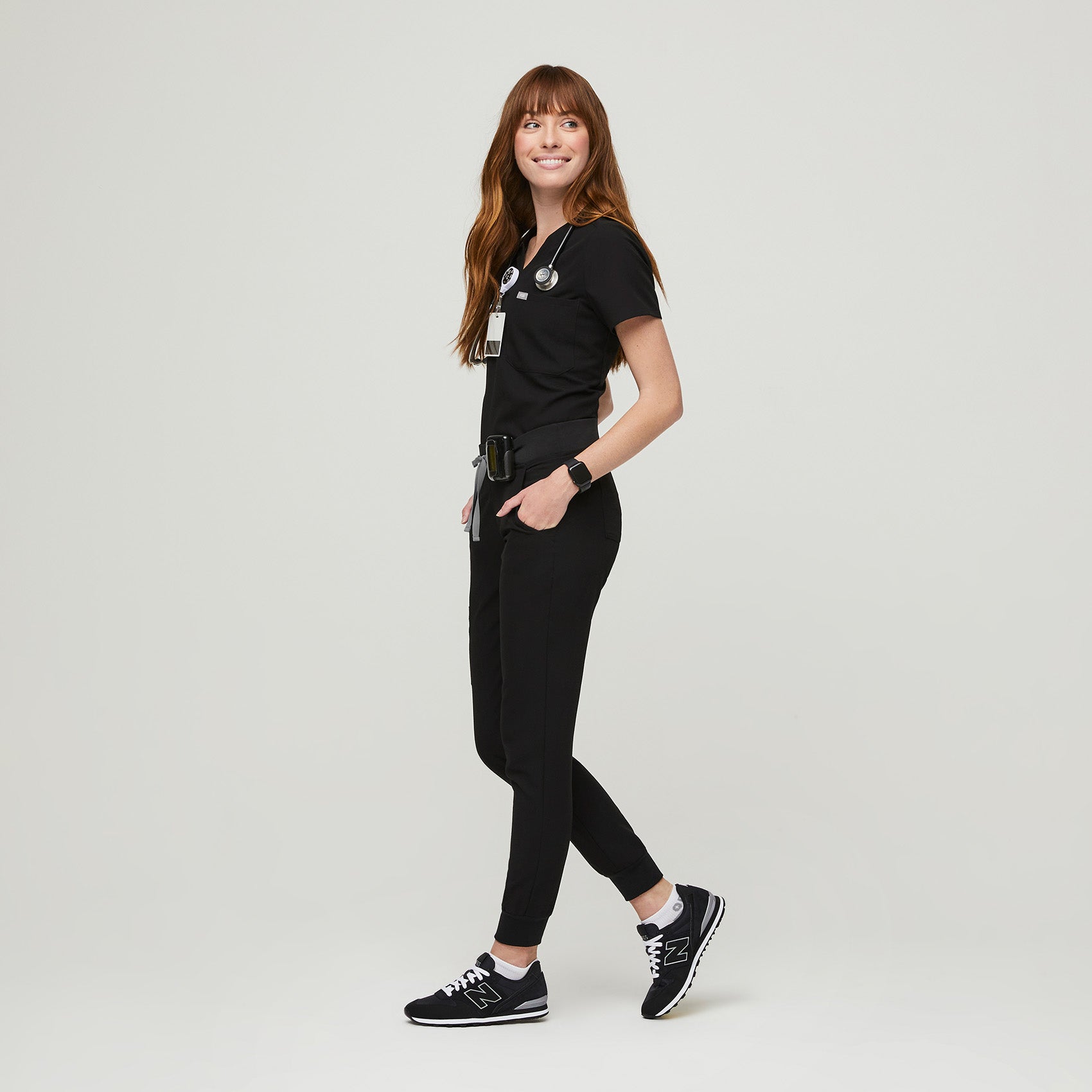 Women's FIGS New Balance 996 Shoes Black