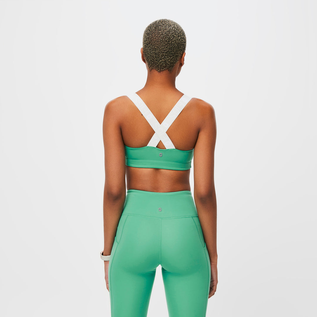 Women’s Performance Underscrub Sports Bra Surgical Green · FIGS