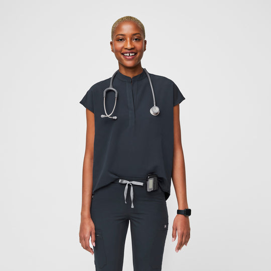 Women's Rafaela™ Oversized Scrub Top Dark Harbor · FIGS