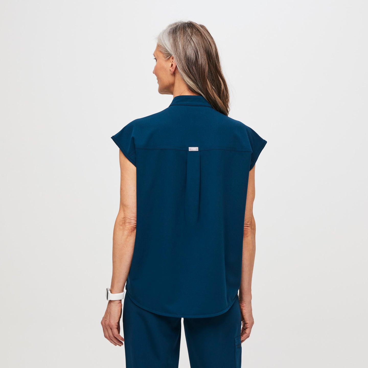 Women's Rafaela™ Oversized Scrub Top Deep Reef · FIGS