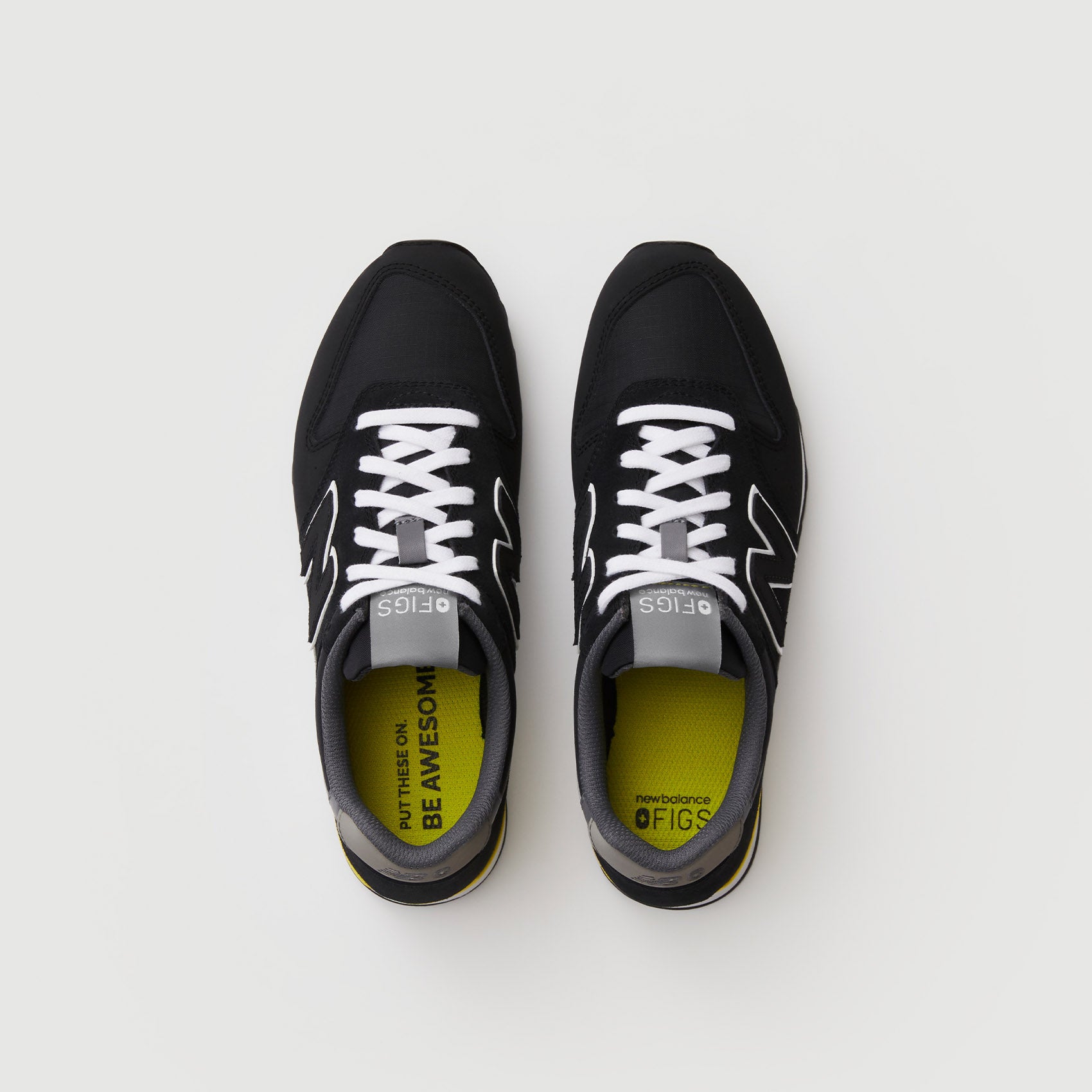 Women s FIGS New Balance 996 Shoes Black Yellow